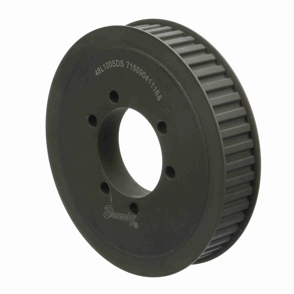 Steel Bushed Bore Gearbelt Pulley, 48L100SDS